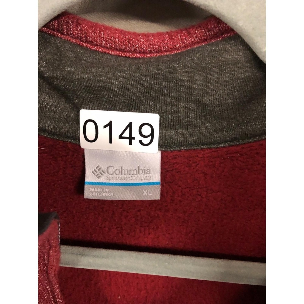 Columbia‎ Quarter Zip Fleece Pullover Red Heather XL - Picture 2 of 3